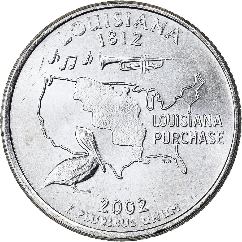 United States, Quarter, Quarter Dollar, 2002, Philadelphia, Louisiana 1812
