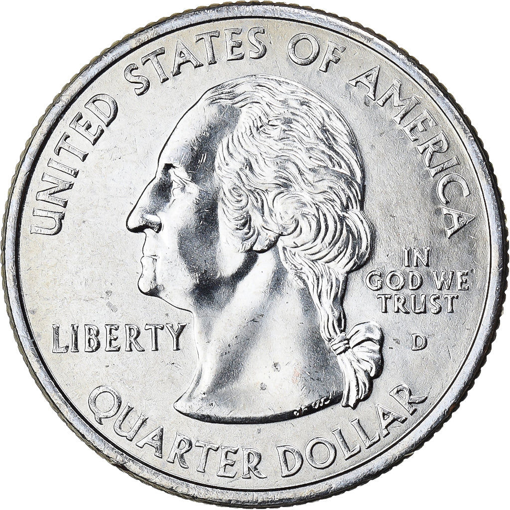 Estados Unidos, Quarter, Quarter Dollar, 2002, Denver, Mississippi 1817, Cobre -