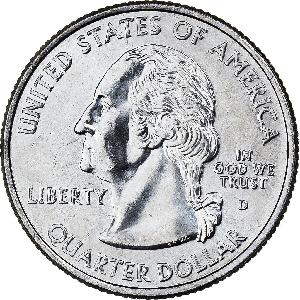 Stati Uniti, Quarter, Quarter Dollar, 2004, Denver, Wisconsin 1848, Rame