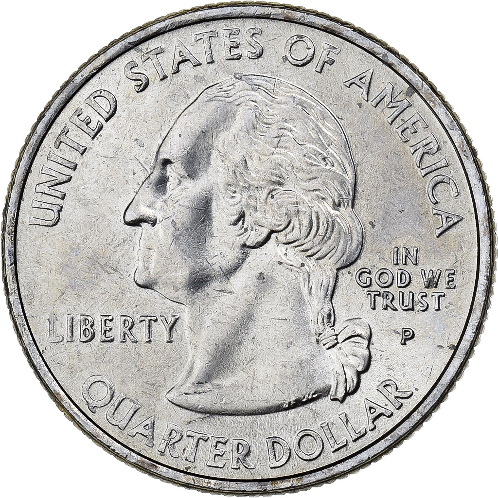 Stati Uniti, Quarter, Quarter Dollar, 2004, Philadelphia, ILLINOIS, Rame