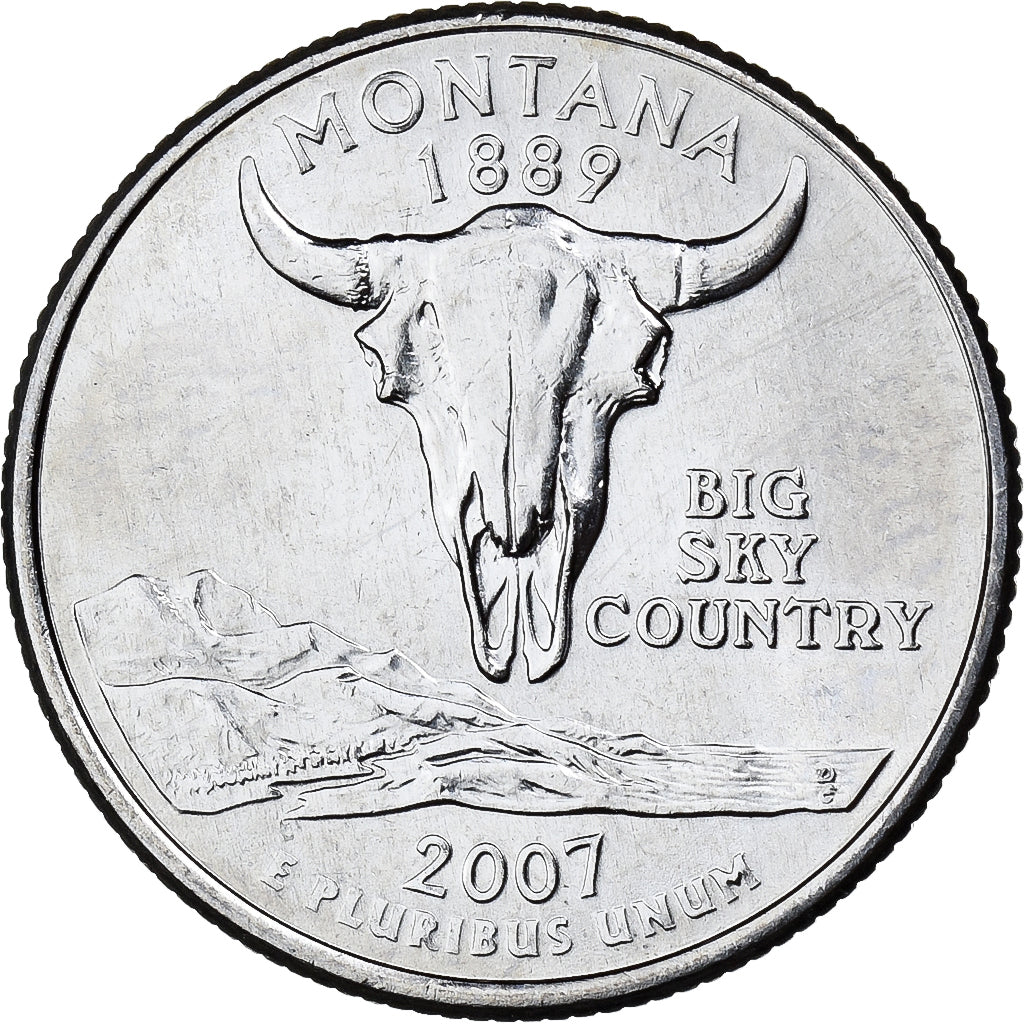 United States, Quarter, Quarter Dollar, 2007, Denver, Montana 1889