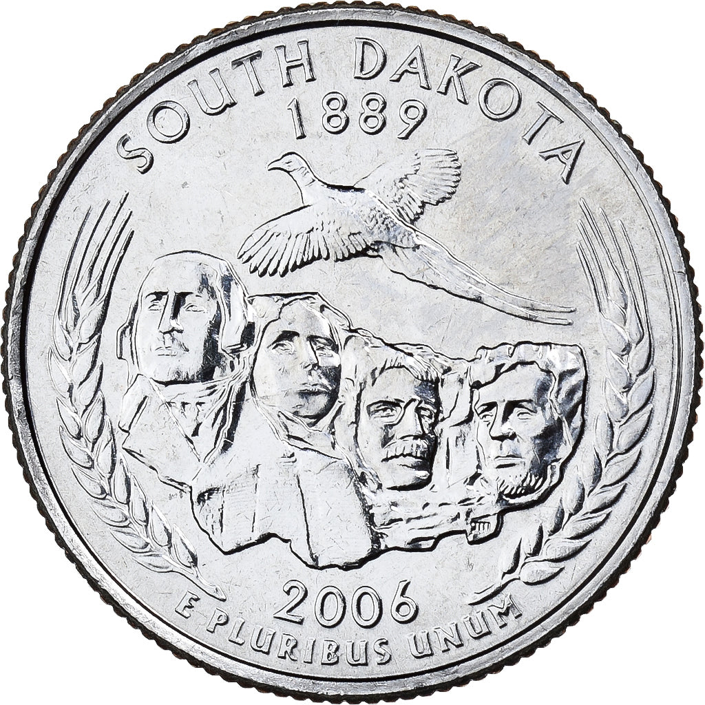 United States, Quarter, Quarter Dollar, 2006, Denver, South Dakota, 1889