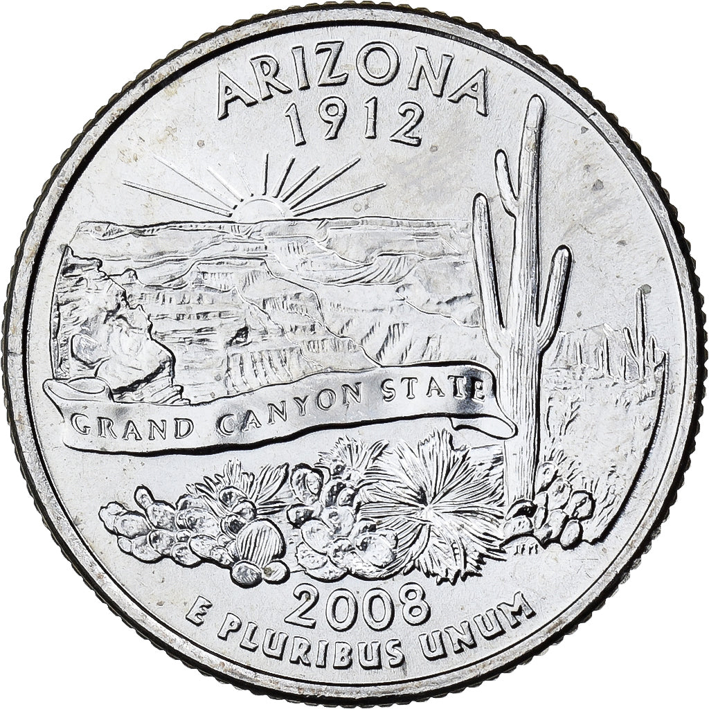 United States, Quarter, Quarter Dollar, 2008, Philadelphia, Arizona 1912