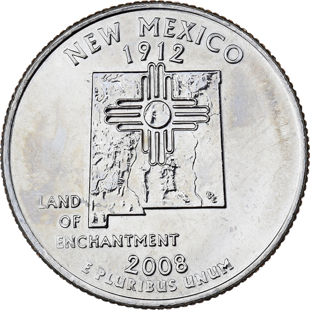 United States, Quarter, Quarter Dollar, 2008, Denver, New Mexico 1912