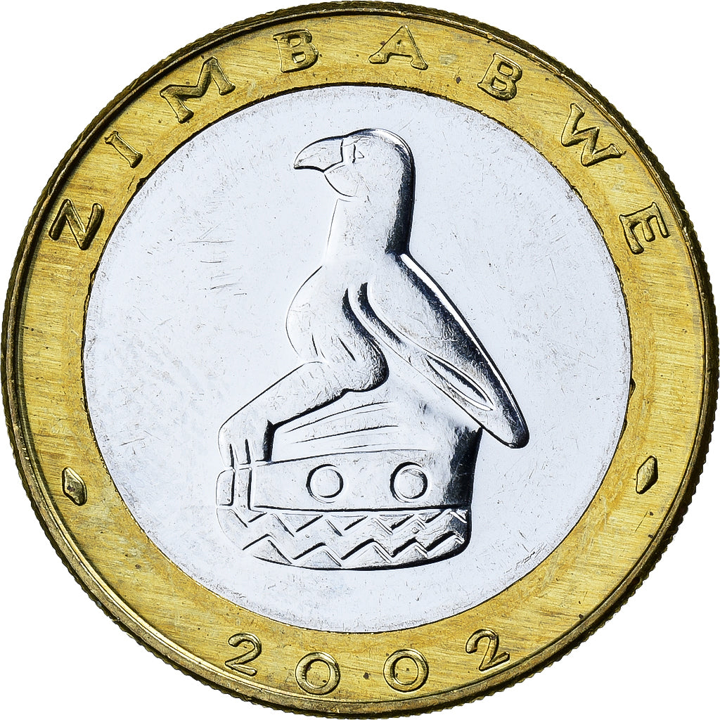 Zimbabwe, 5 Dollars, 2001, Harare, Bi-Metallic, MS(64), KM:13