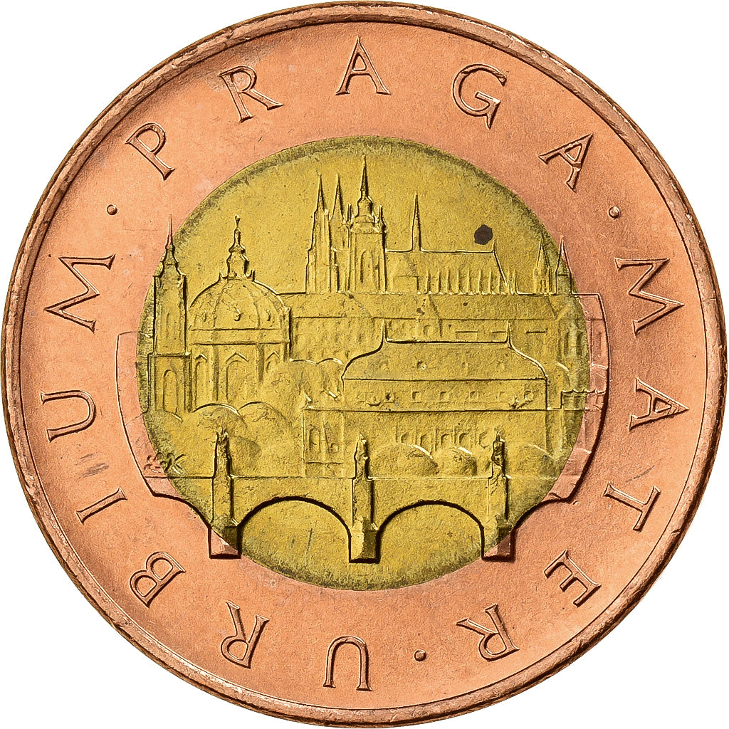 Czech Republic, 50 Korun, 1993, Bi-Metallic, MS(65-70), KM:1