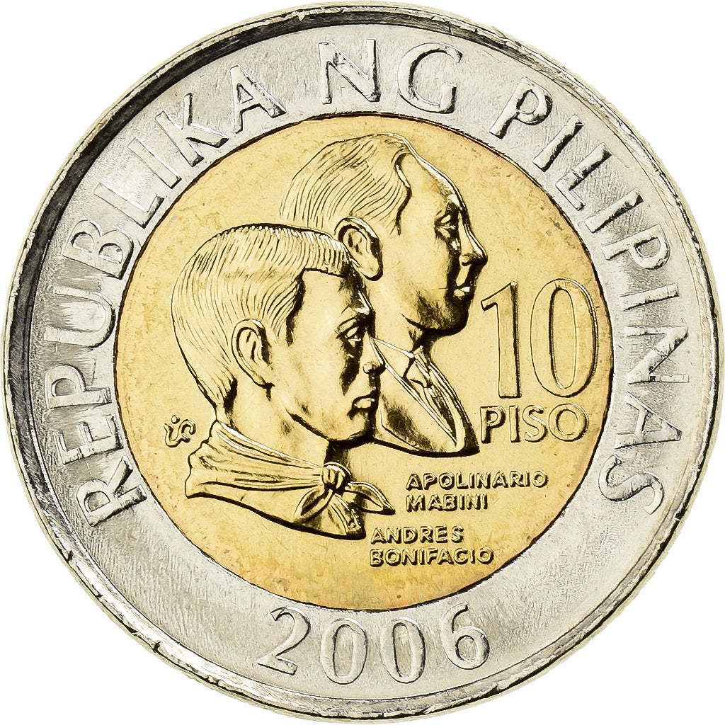 Philippines, 10 Piso, 2006, Manila, Bi-Metallic, MS(65-70), KM:278