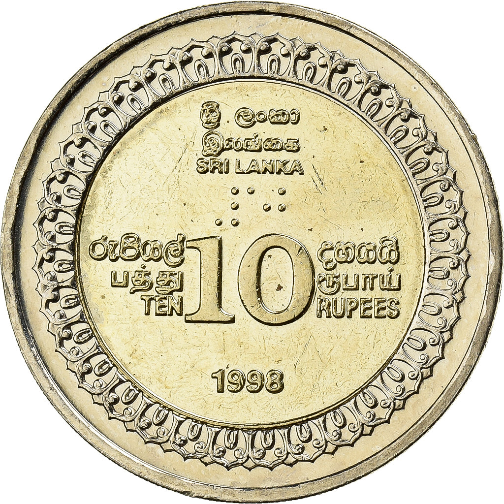Sri Lanka, 10 Rupees, Independence, 1998, British Royal Mint, Bi-metallico, SPL