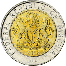 Nigeria, Naira, 2006, Bimetálico, SC, KM:18