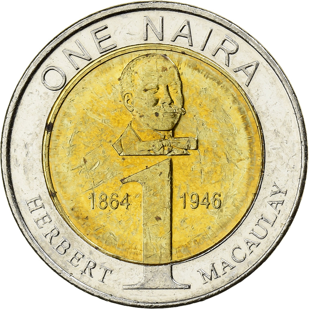Nigeria, Naira, 2006, Bimetálico, SC, KM:18