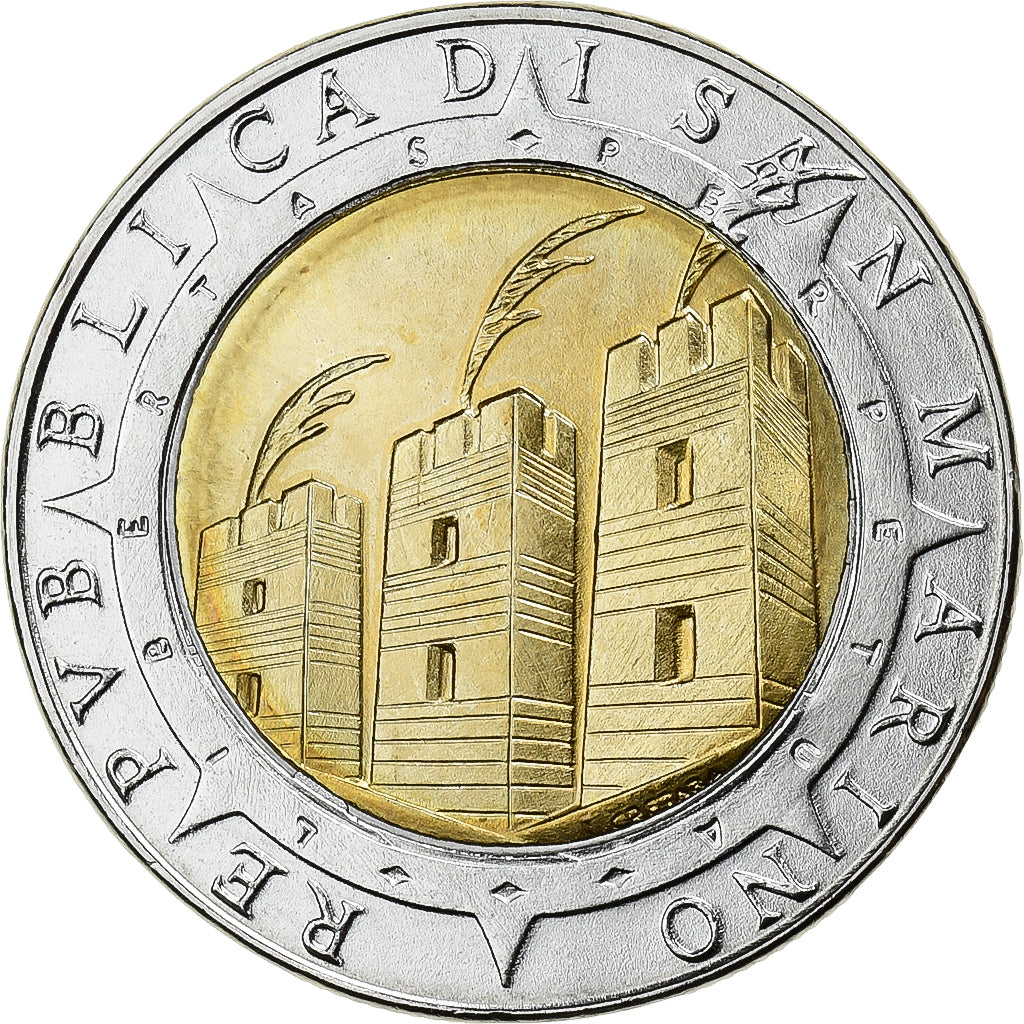 San Marino, 500 Lire, 1992, Rome, Bi-Metallic, MS(63), KM:286
