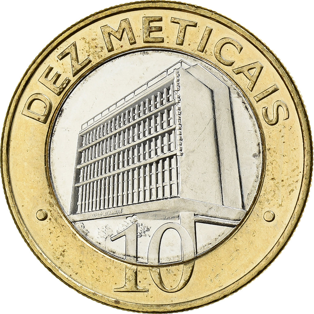 Mosambik, 10 Meticais, 2006, Bi-Metallic, UNZ, KM:140