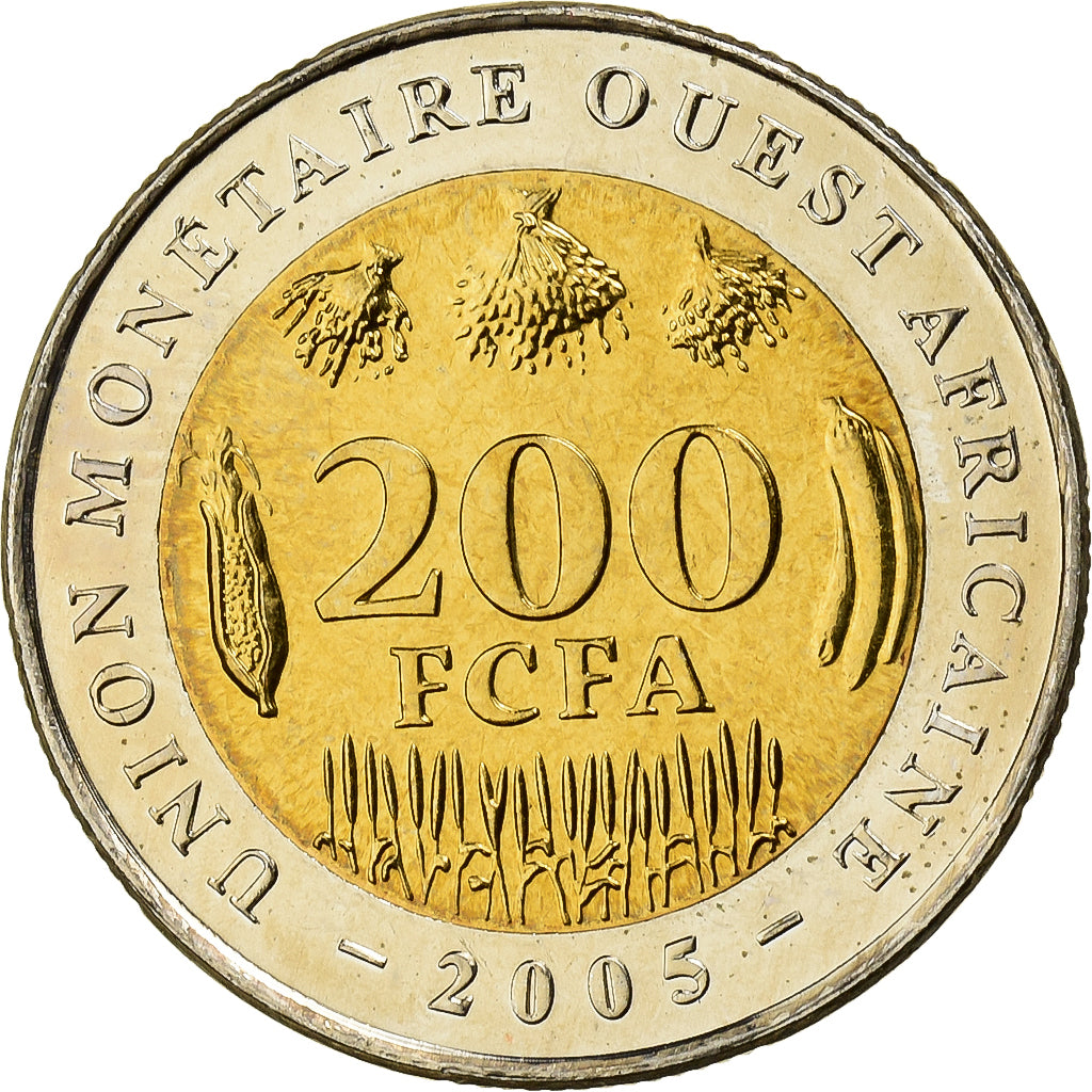 West Afrikaanse Staten, 200 Francs, 2005, Bimetallic, UNC-