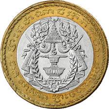 Cambodia, 500 Riels, 1994, Bi-Metallic, MS(65-70), KM:95