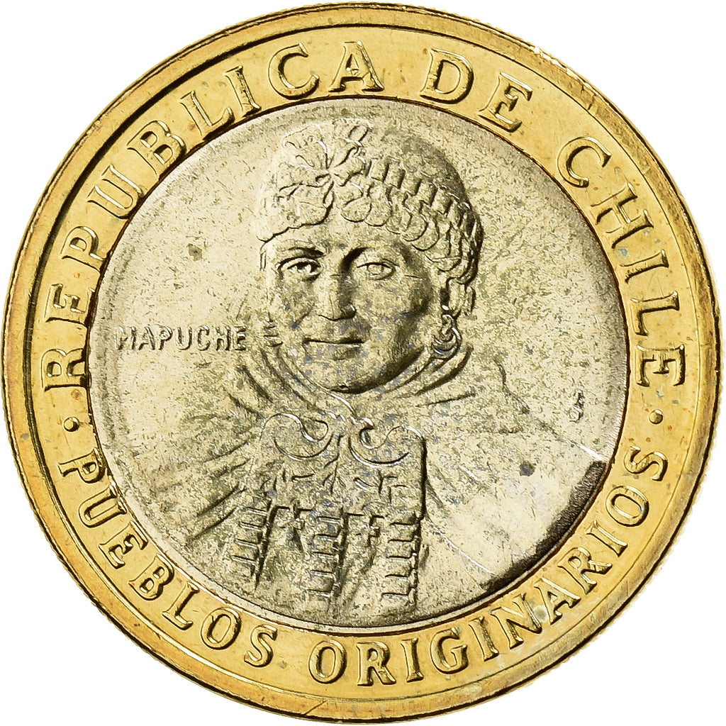 Chile, 100 Pesos, 2006, Santiago, Bi-Metallic, AU(55-58), KM:236