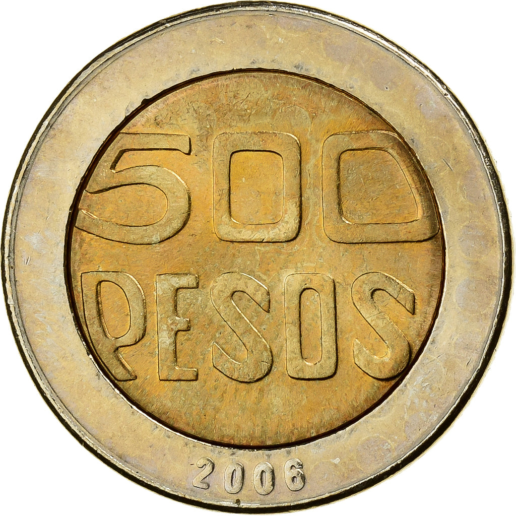 Colombia, 500 Pesos, 2006, Bi-Metallic, MS(63), KM:286