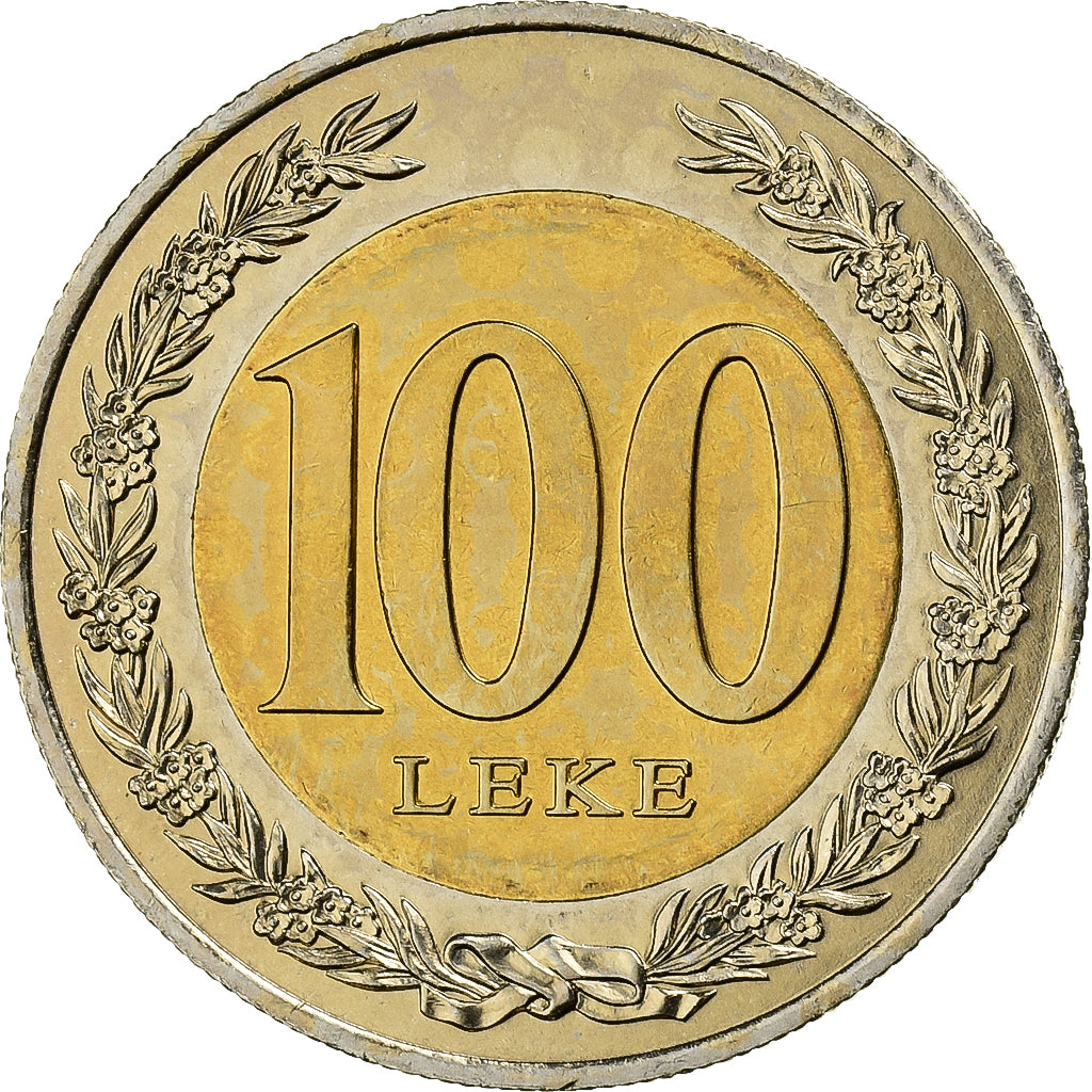Albânia, 100 Lekë, 2000, Pessac, Bimetálico, MS(63)