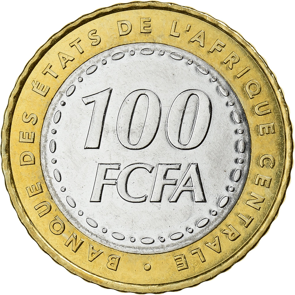 Zentralafrikanische Staaten, 100 Francs, 2006, Bi-Metallic, UNZ, KM:15