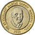 Jamaica, 20 Dollars, 2001, Bi-Metallic, MS(63), KM:182