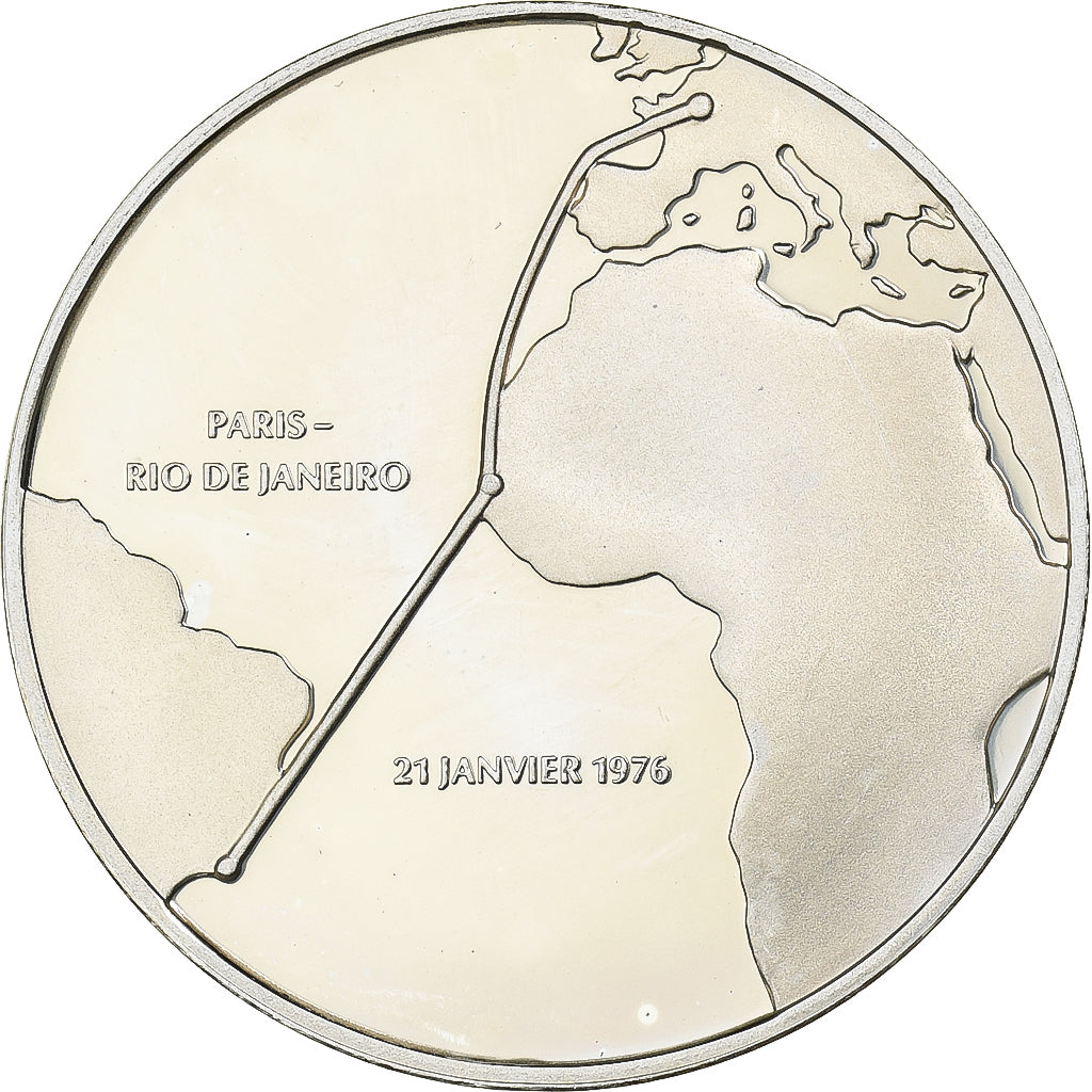 Frankreich, Medaille, Premier Vol Supersonique, Commercial, Paris-Rio, Silber