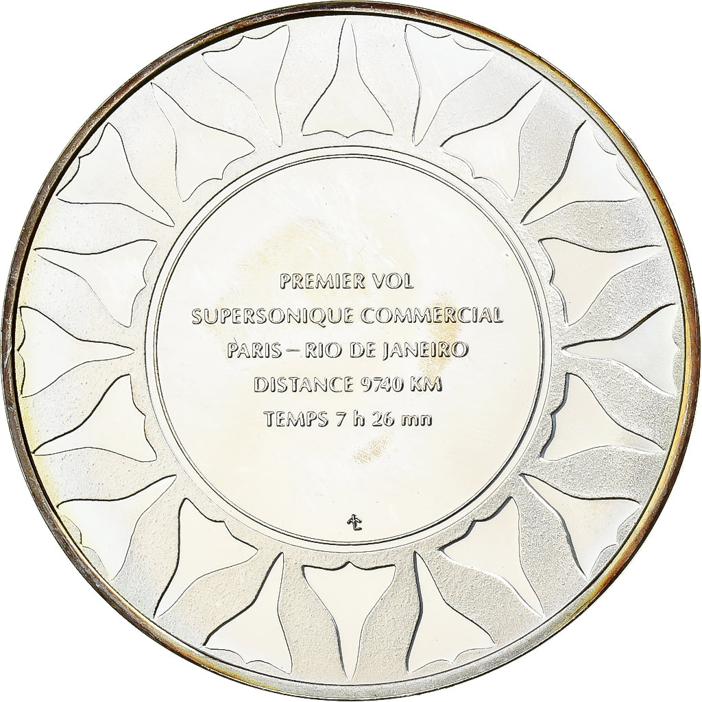 Frankreich, Medaille, Premier Vol Supersonique, Commercial, Paris-Rio, Silber