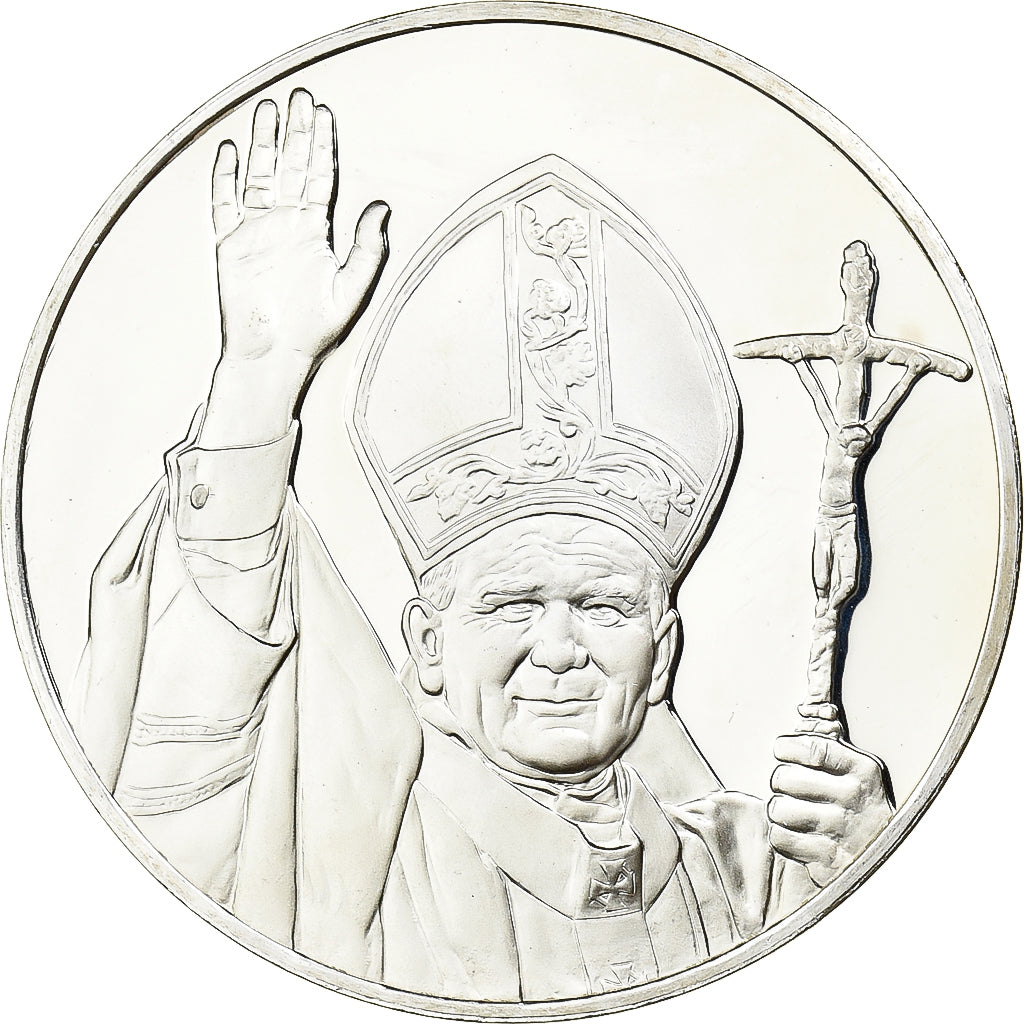 France, Medal, Commémoration de la visite en France du pape Jean-Paul II, 1980