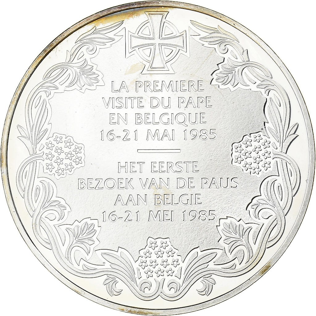 België, Medaille, Première Visite du Pape Jean-Paul II en Belgique, 1985