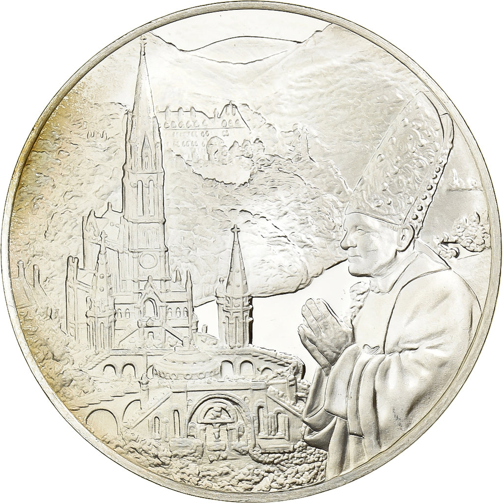 Vatican, Medal, Premier Pélerinage de Jean-Paul II à Lourdes, 1983, Silver