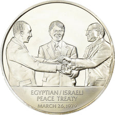 United States, Medal, Traité de Paix Israelo-Egyptien, 1979, Vermeil, MS(63)
