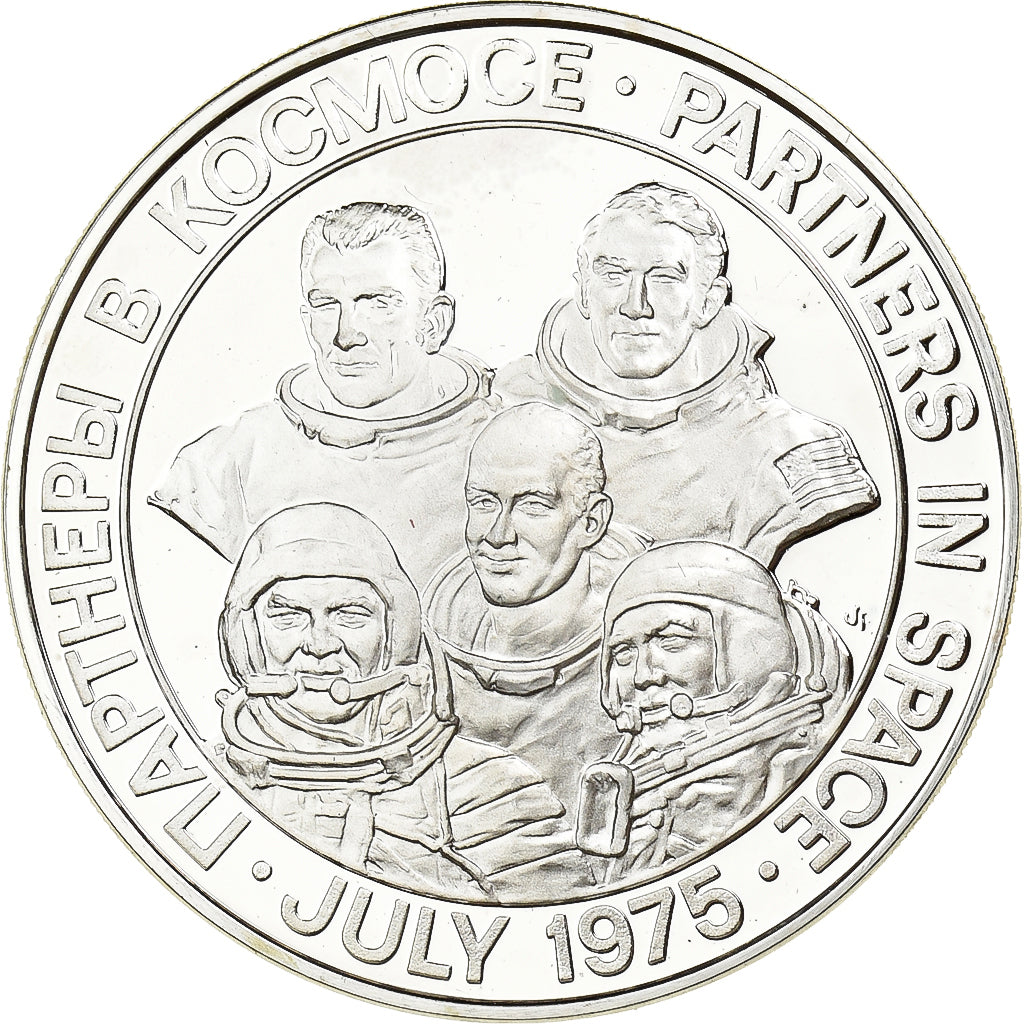France, Medal, Apollo-Soyouz, 1975, Silver, MS(63)