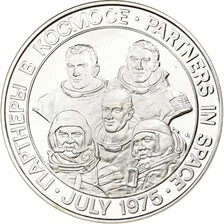 France, Medal, Apollo-Soyouz, 1975, Silver, MS(63)