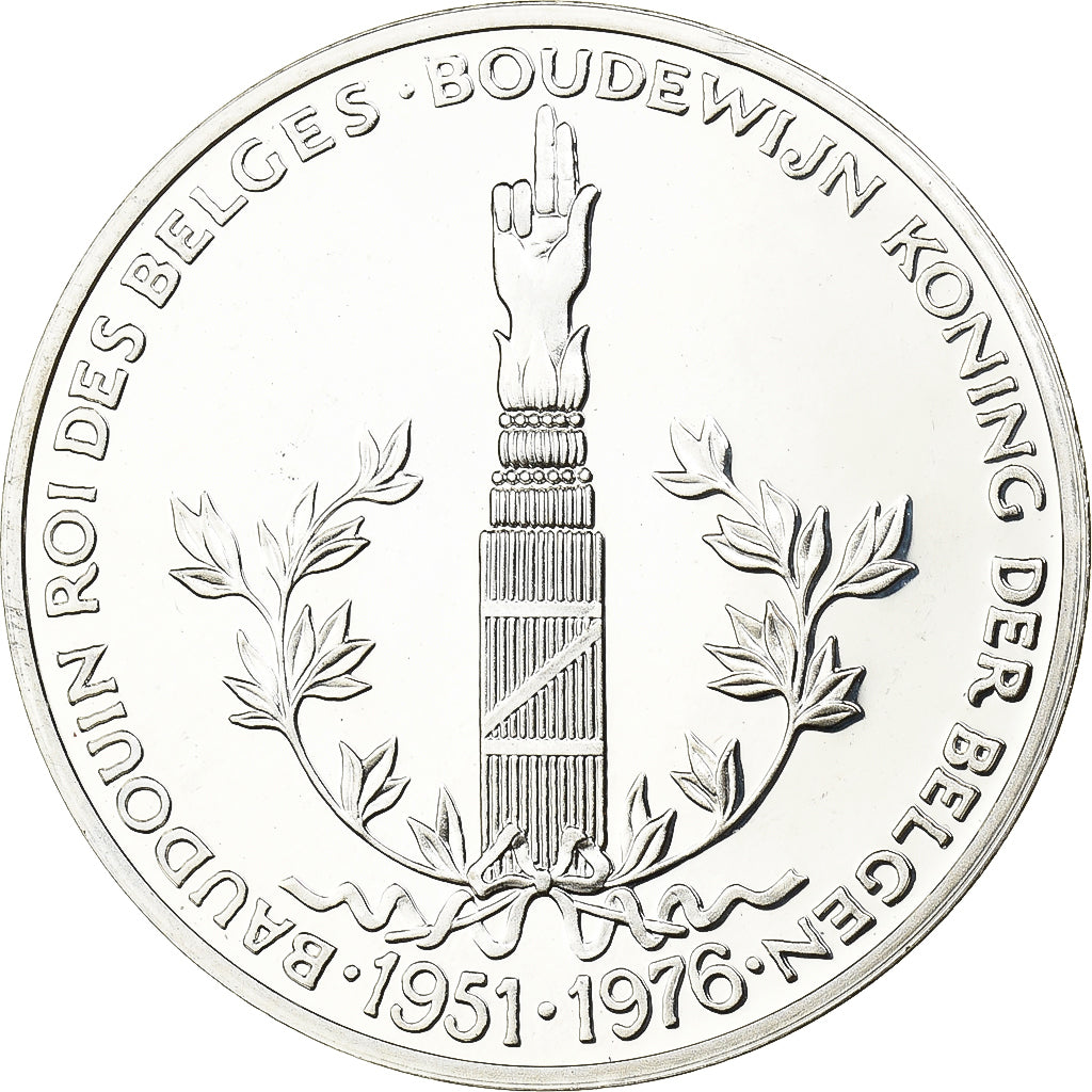 Belgien, Medaille, Baudouin, Roi des Belges, Silber, UNZ