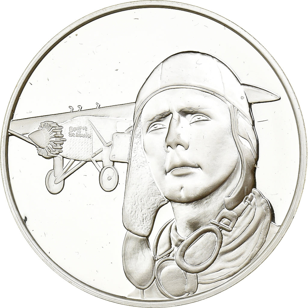 Francia, medaglia, Aviation, Charles Lindbergh,1927, Argento, SPL+