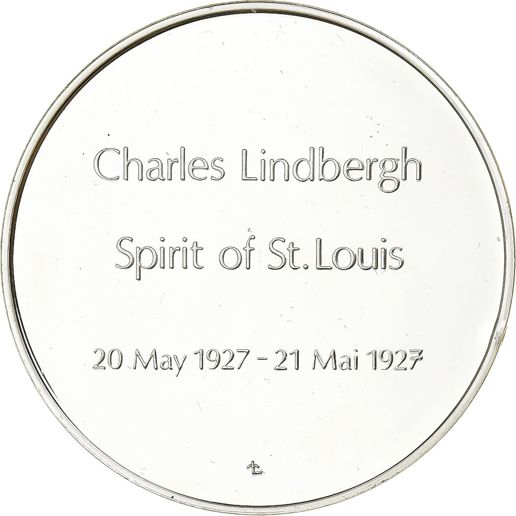 Francia, medaglia, Aviation, Charles Lindbergh,1927, Argento, SPL+