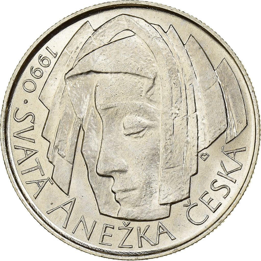 Cecoslovacchia, 50 Korun, 1990, Argento, SPL, KM:140.1