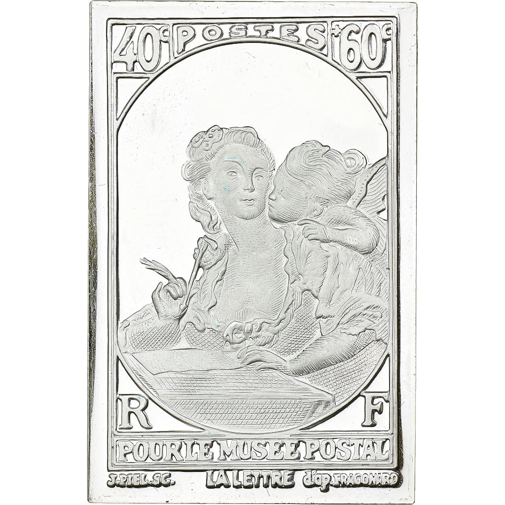 Frankreich, Medaille, Timbre, Pour le Musée Postale, 40 Centimes + 60 Centimes