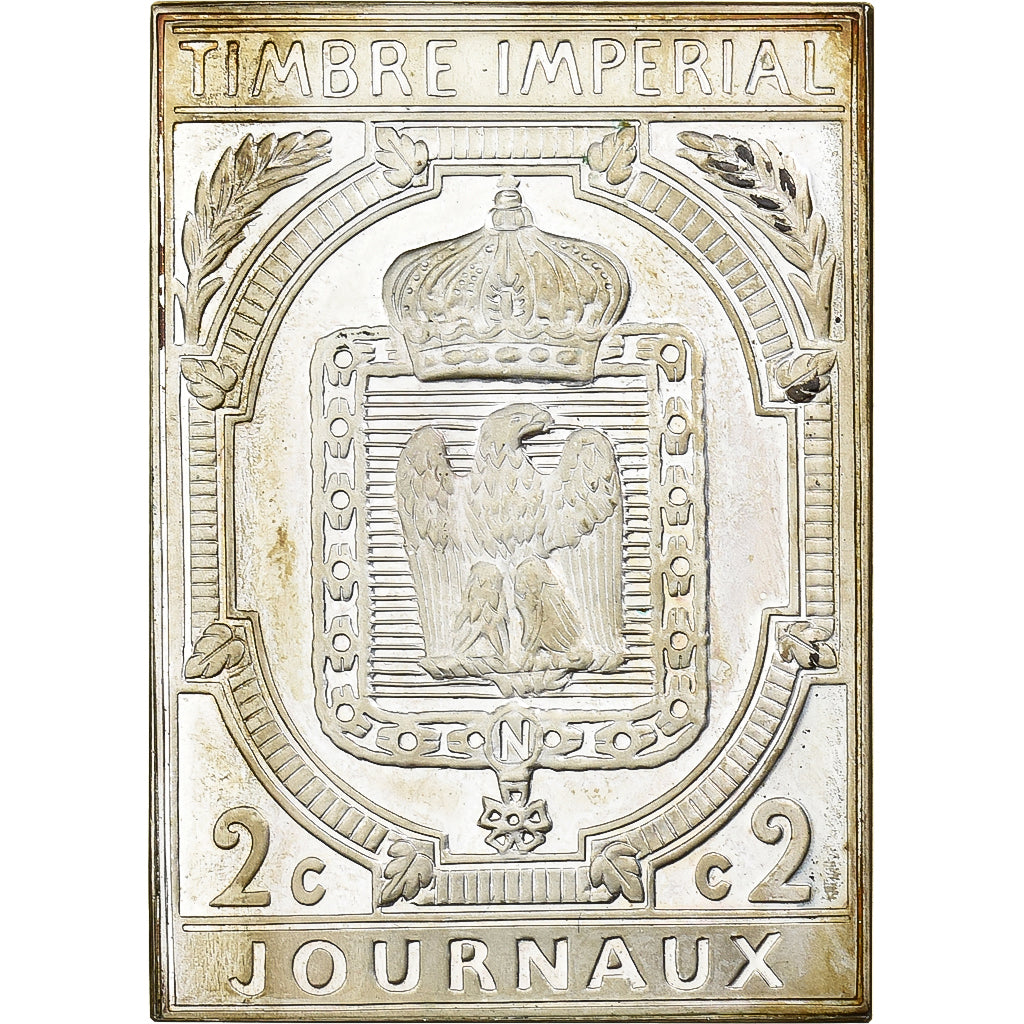 Francia, medalla, Timbre Impérial pour Journaux, 2 Centimes, 1981, Plata, SC