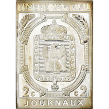France, Medal, Timbre Impérial pour Journaux, 2 Centimes, 1981, Silver, MS(63)