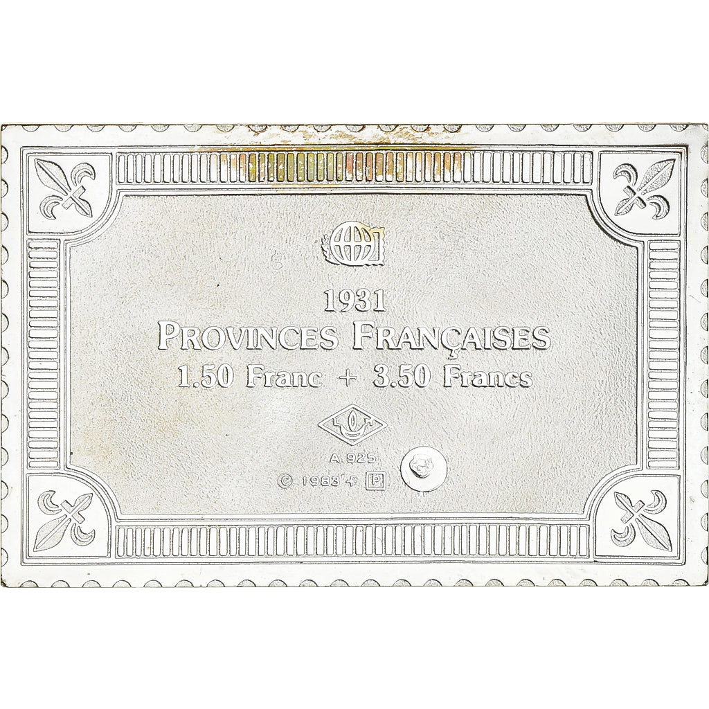 Frankrijk, Medaille, Timbre, Provinces Françaises, 1983, Zilver, FDC