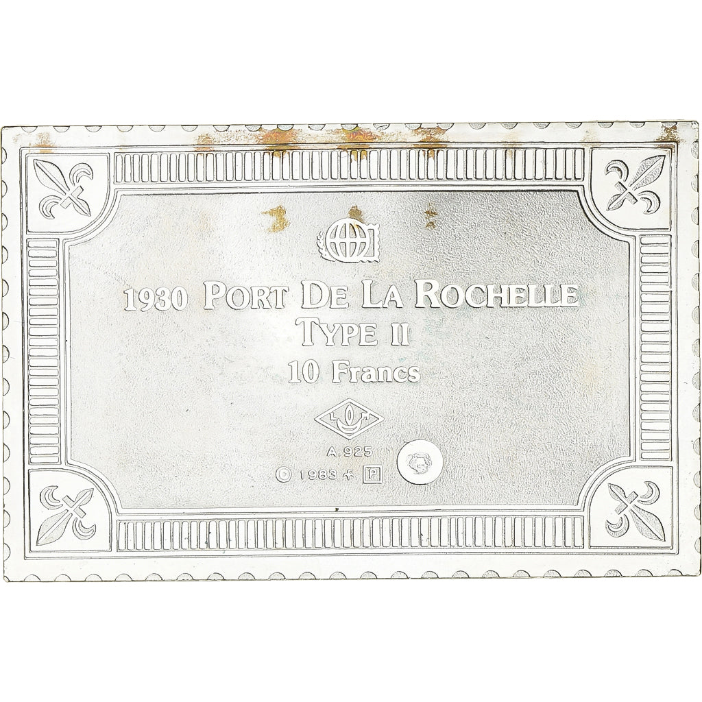 Francja, medal, Timbre, Port de La Rochelle, 10 Francs, 1983, Srebro, MS(63)