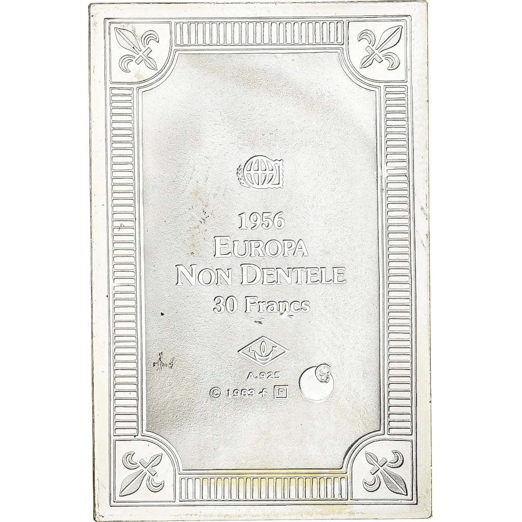 Francia, medalla, Timbre, Europa, 30 Francs, 1983, Plata, FDC