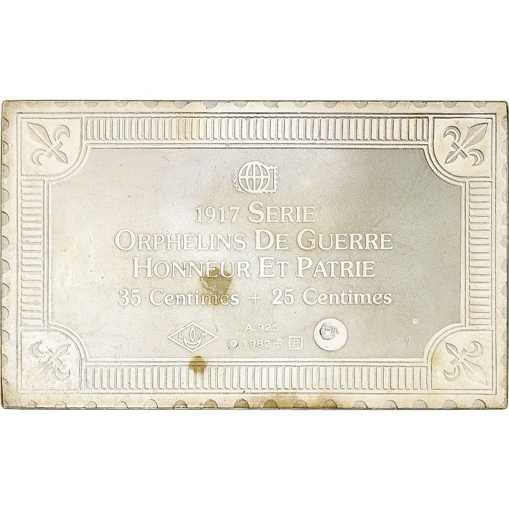 Frankrijk, Medaille, Timbre, Orphelins de Guerre, Honneur et Patrie, 1982