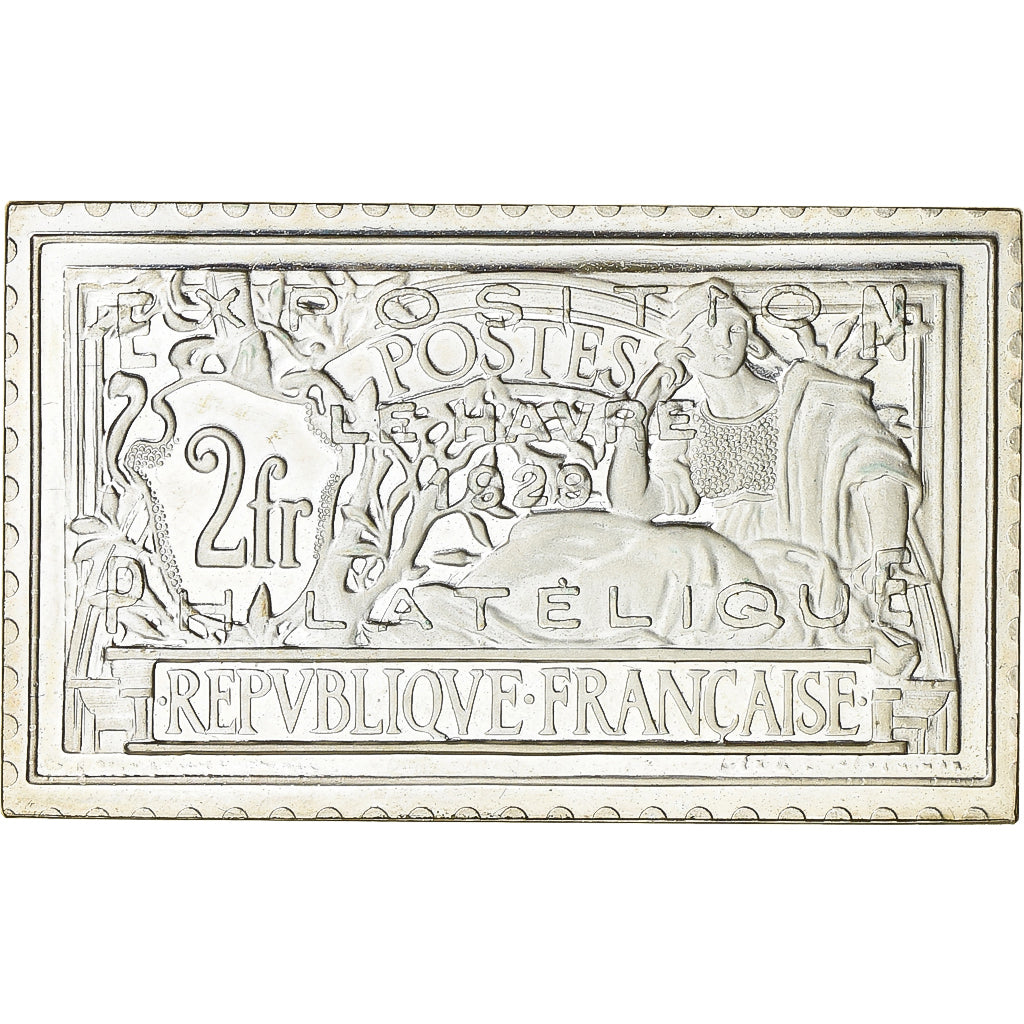 France, Medal, Timbre, Type Merson, 2 Francs, 1982, Silver, MS(65-70)