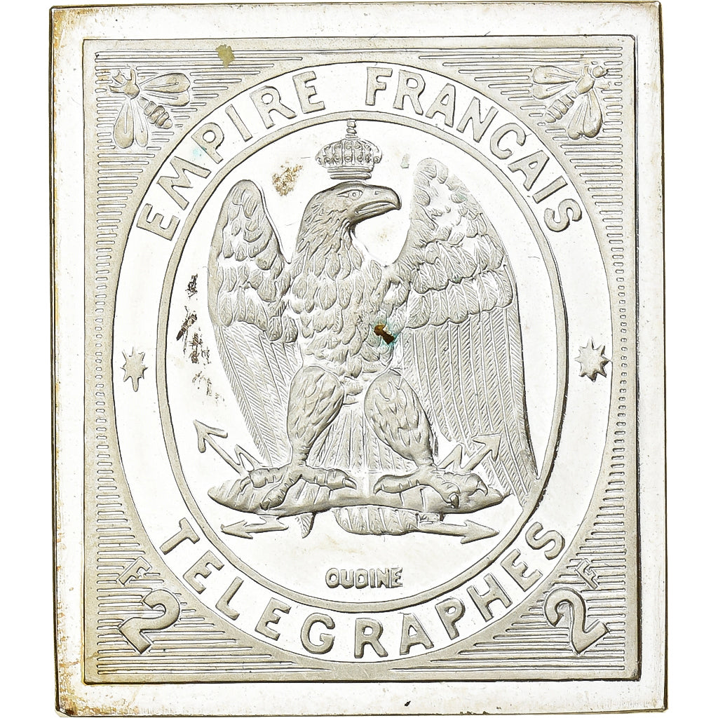 France, Medal, Timbre, Empire Français, Télégraphes, 1981, Silver, MS(63)