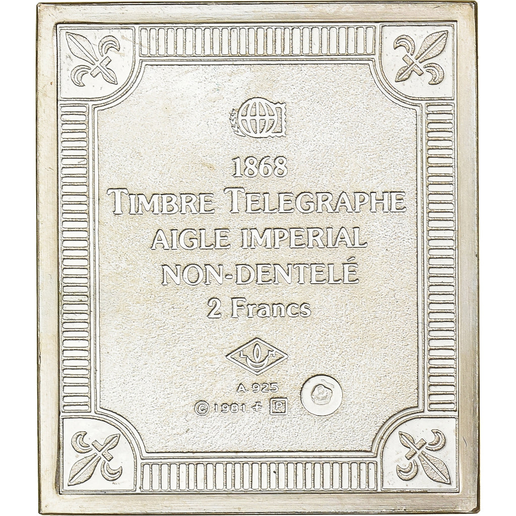 France, Medal, Timbre, Empire Français, Télégraphes, 1981, Silver, MS(63)