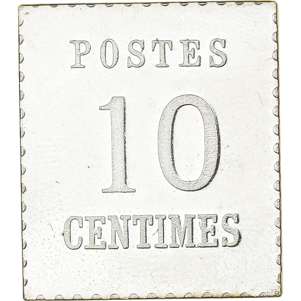 France, Medal, Timbre, Alsace-Lorraine, 10 Centimes, 1981, Silver, MS(65-70)