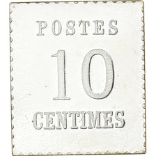 France, Medal, Timbre, Alsace-Lorraine, 10 Centimes, 1981, Silver, MS(65-70)