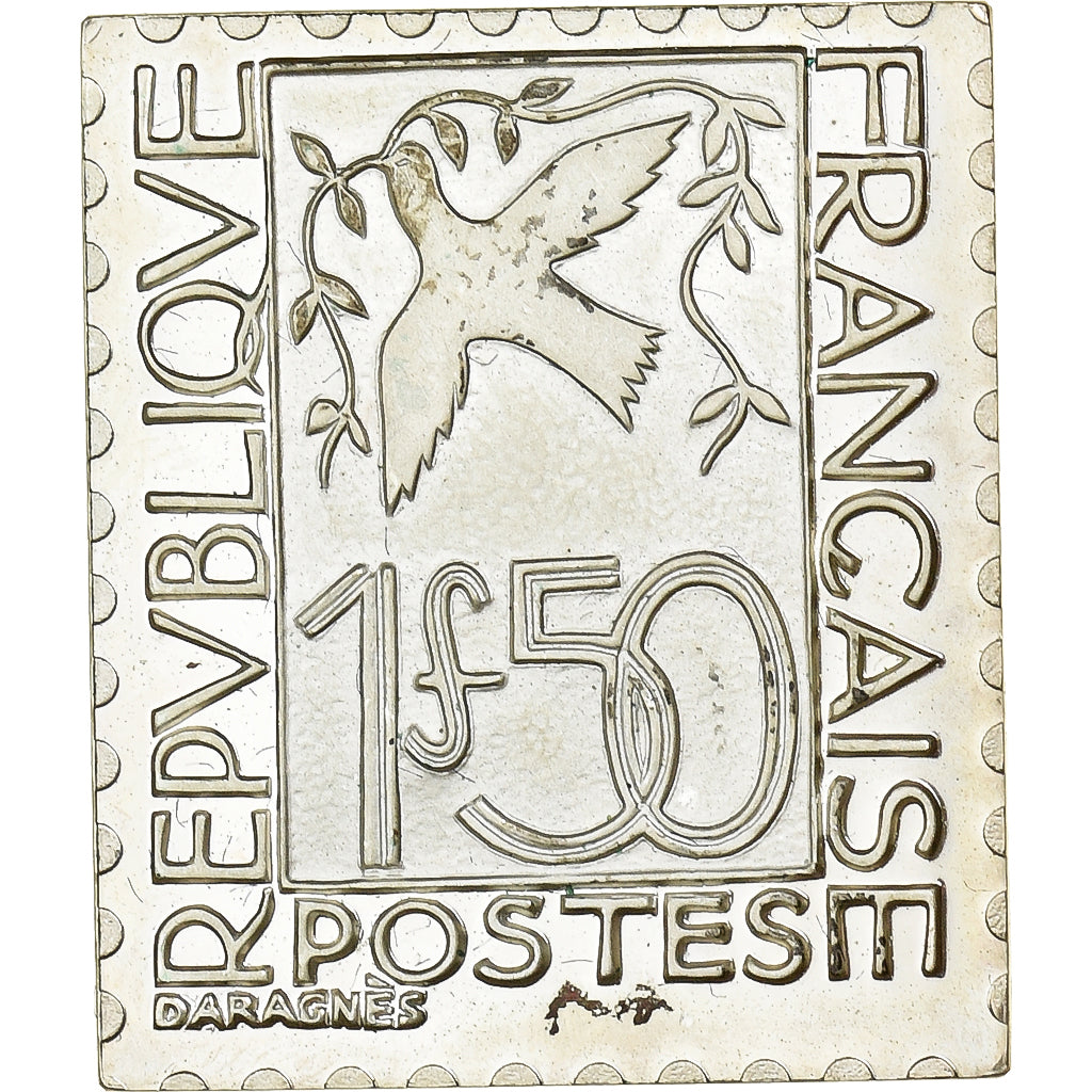Francia, medalla, Timbre, Colombe de la Paix, 1.50 Franc, 1983, Plata, SC+
