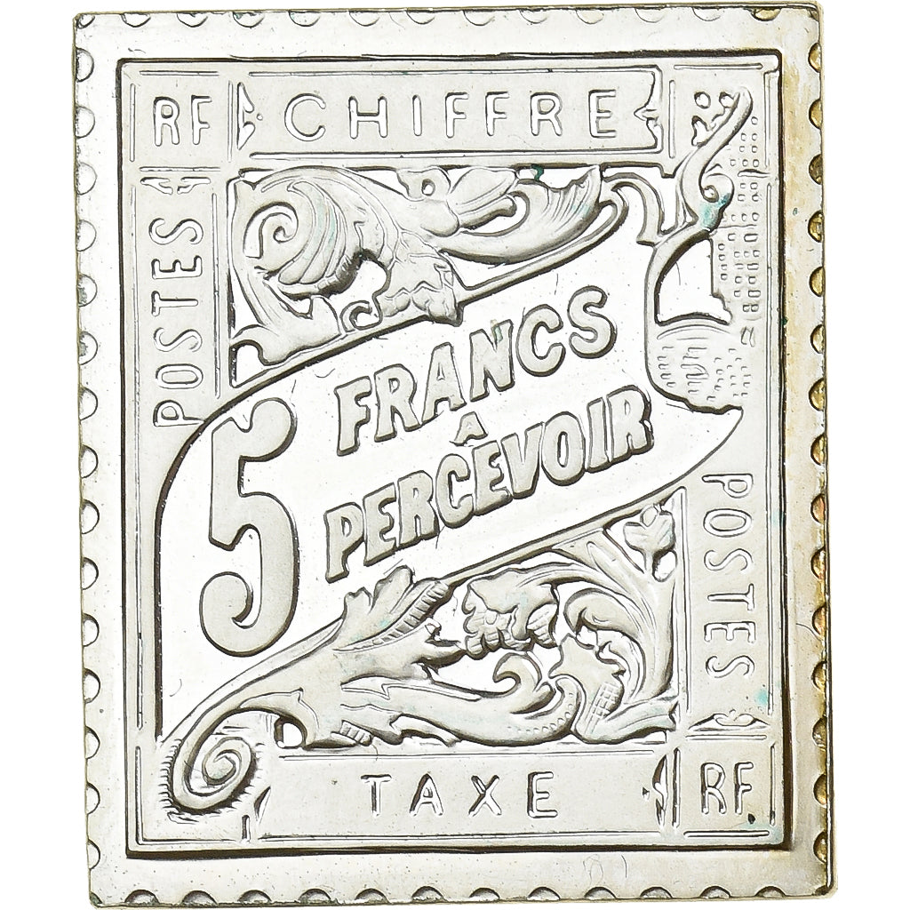 Francia, medalla, Timbre Taxe 5 Francs, 1982, Plata, SC