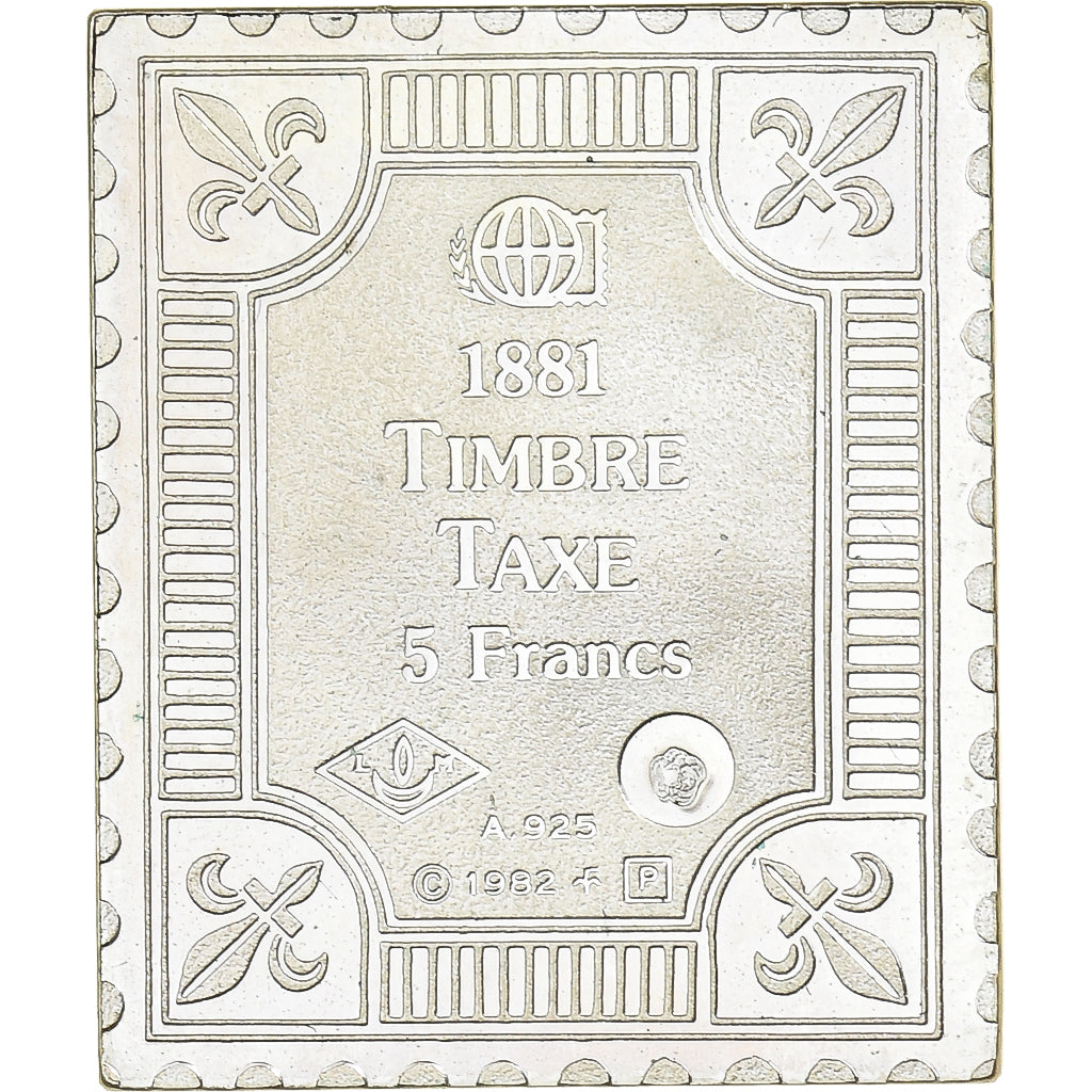 Francia, medalla, Timbre Taxe 5 Francs, 1982, Plata, SC